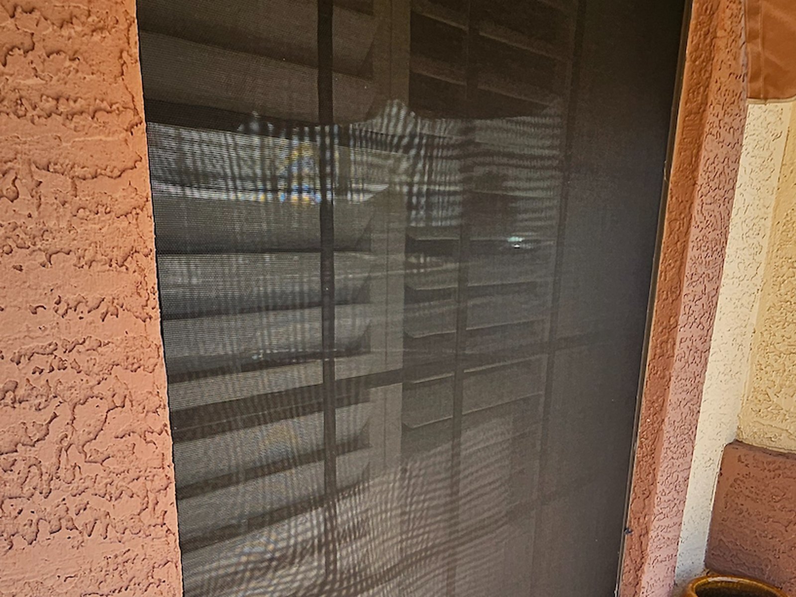 The same Sun Lakes window sunscreen after ScreenRevive restoration