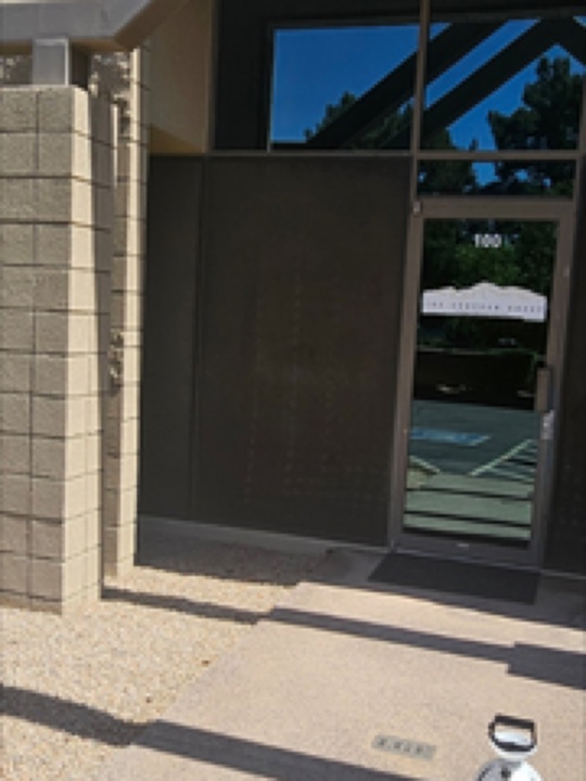 Commercial entry screens restored by ScreenRevive at a Chandler property