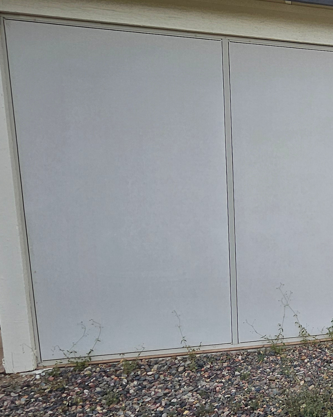 Restored solar shade on the same Phoenix home after ScreenRevive cleaning